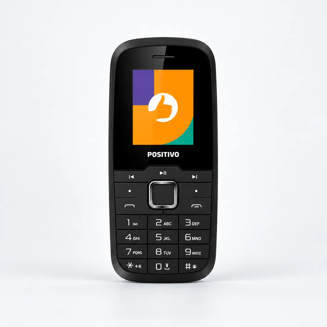 Celular Positivo P26 câmera dual chip — frente estudio