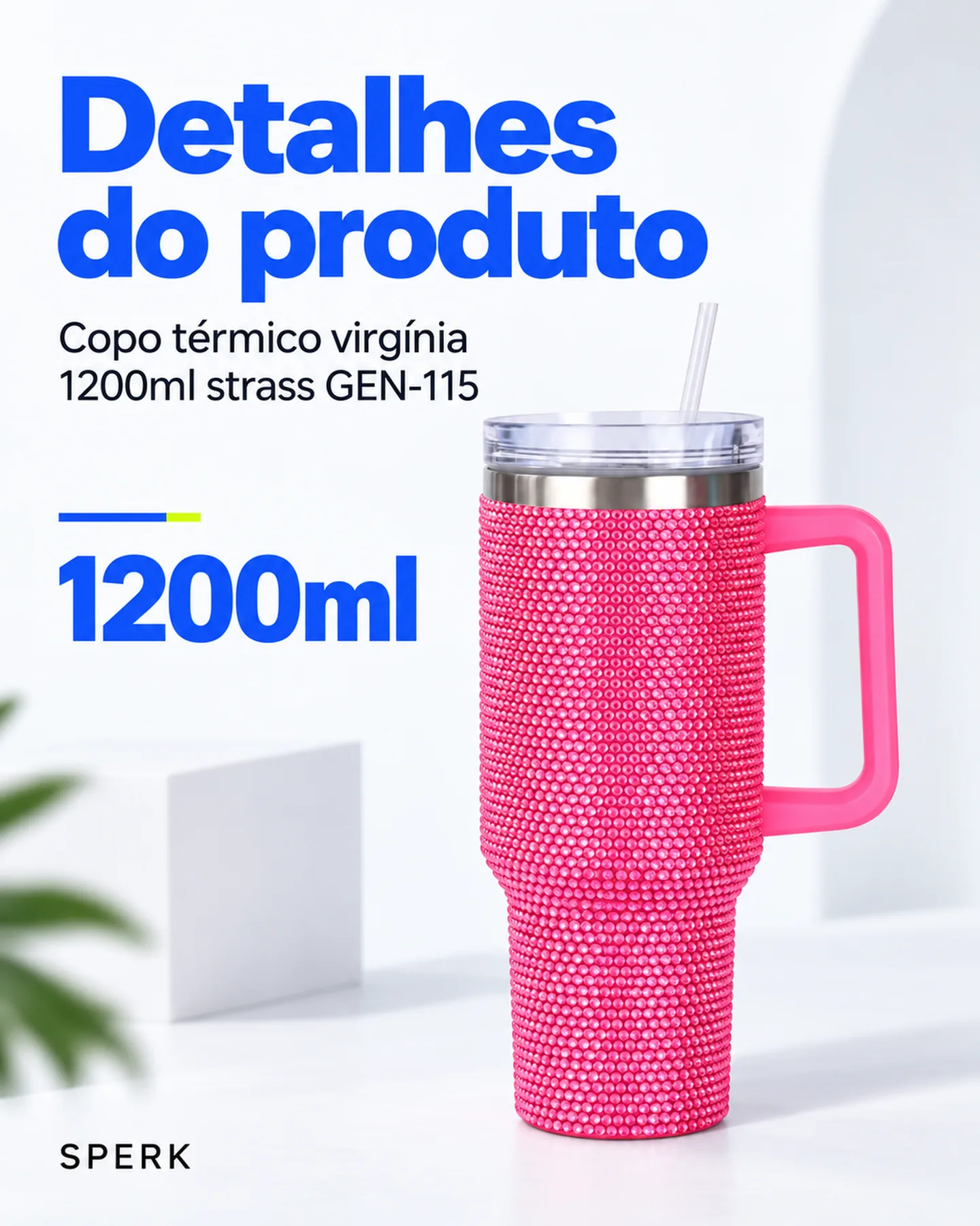 Copo térmico virgínia 1200ml strass GEN-115 — painel 4