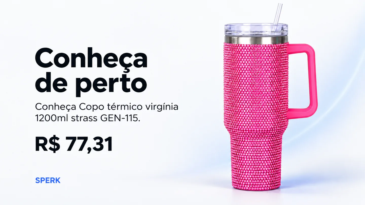 Copo térmico virgínia 1200ml strass GEN-115 — heroi descricao