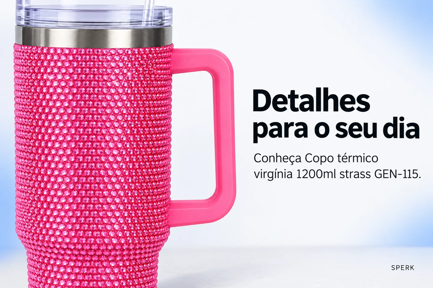 Copo térmico virgínia 1200ml strass GEN-115 — diferencial uso
