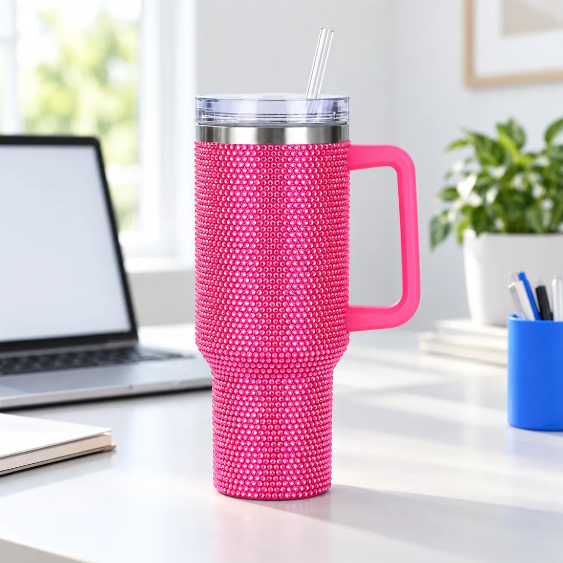 Copo térmico virgínia 1200ml strass GEN-115 — uso