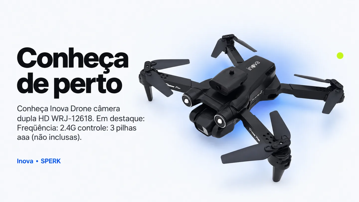 Inova Drone câmera dupla HD WRJ-12618 — heroi descricao