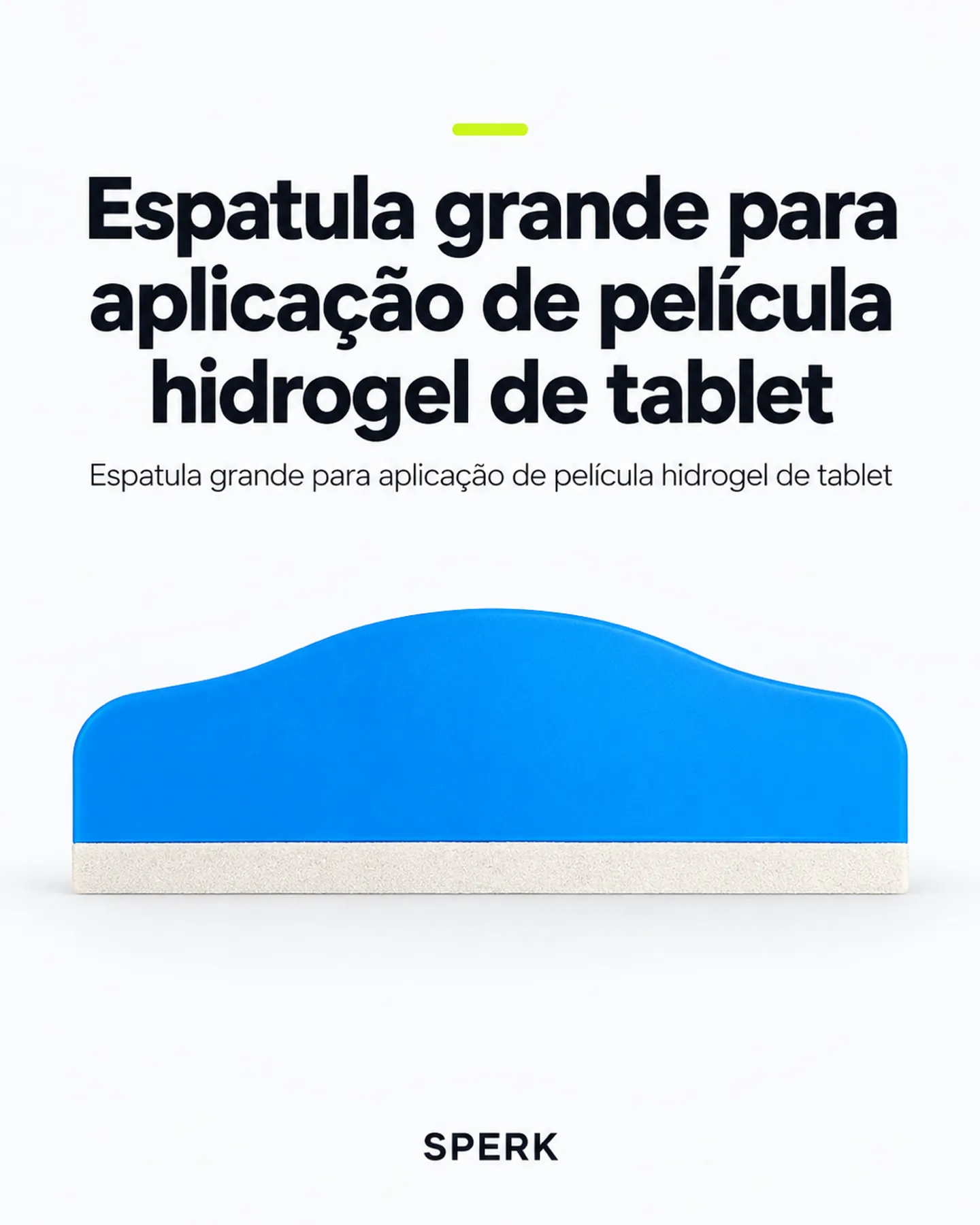 Espatula grande para aplicação de película hidrogel de tablet — painel 1