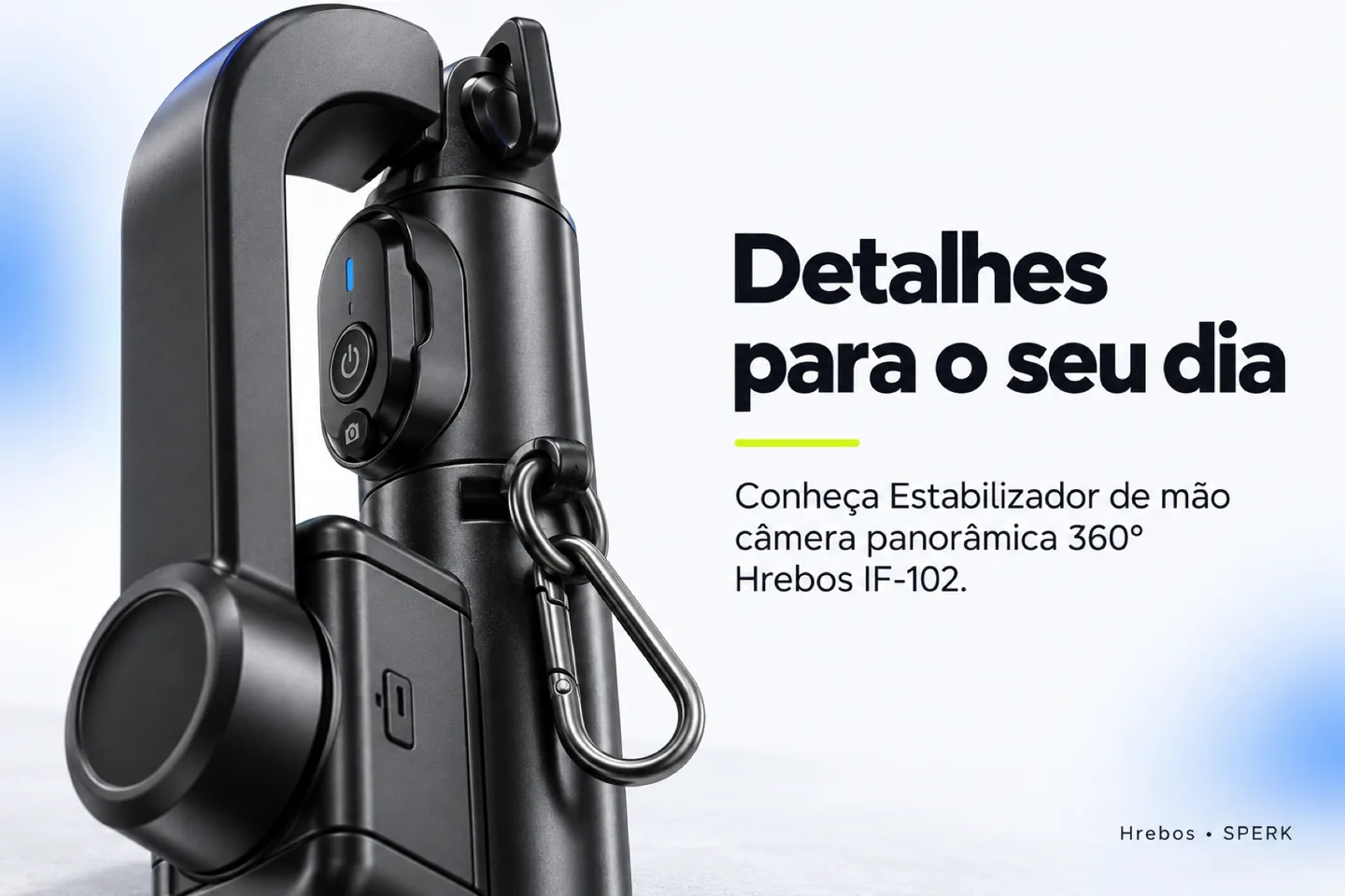 Estabilizador de mão câmera panorâmica 360° Hrebos IF-102 — diferencial uso