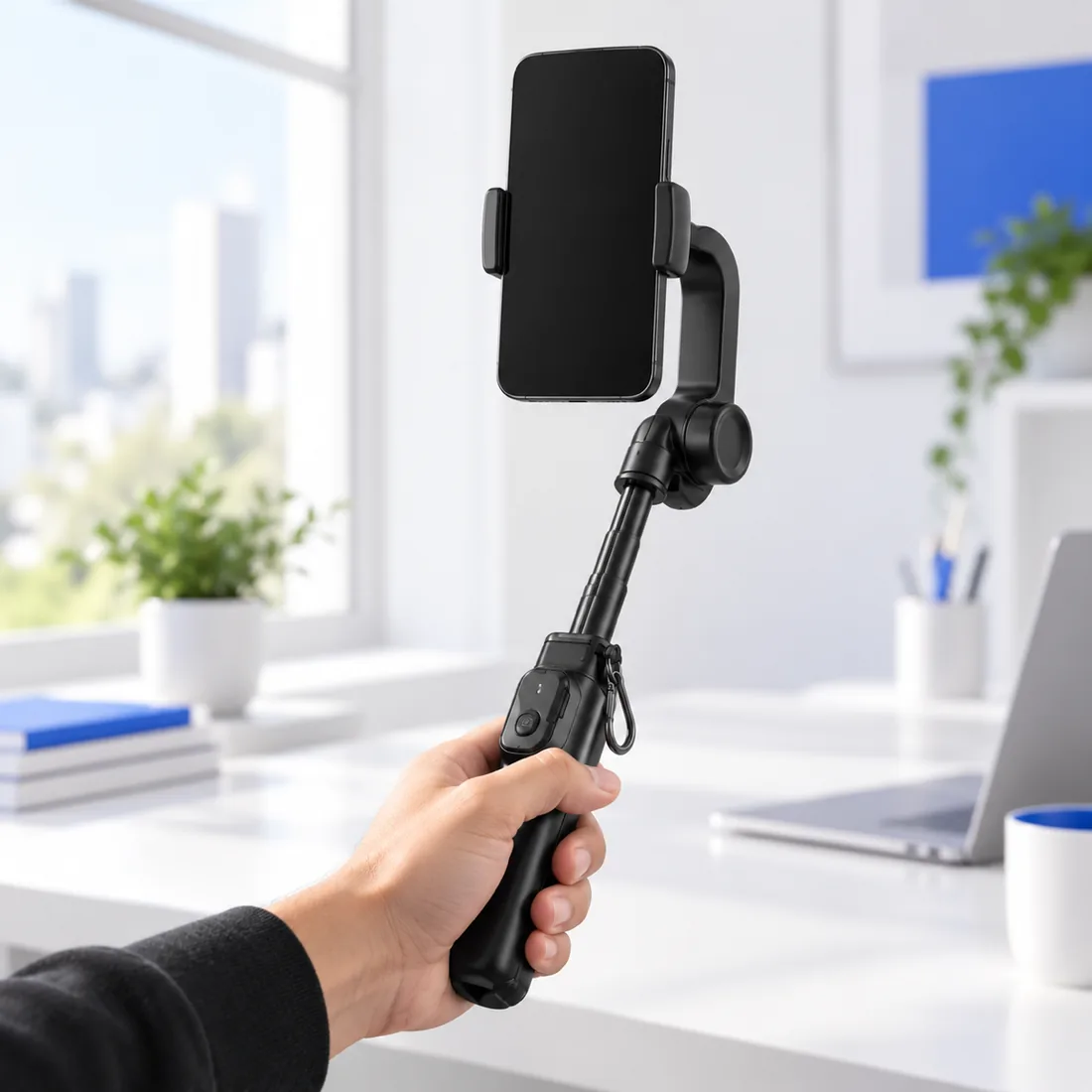 Estabilizador de mão câmera panorâmica 360° Hrebos IF-102 — uso