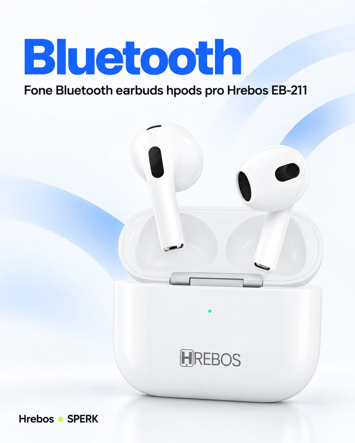 Fone Bluetooth earbuds hpods pro Hrebos EB-211 — painel 2