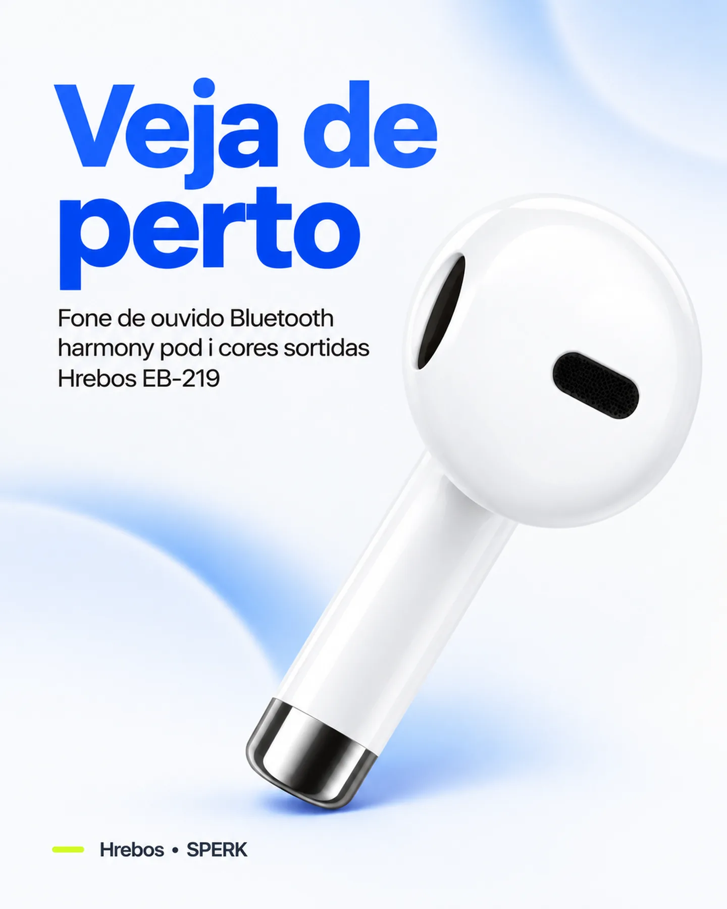 Fone de ouvido Bluetooth harmony pod i cores sortidas Hrebos EB-219 — painel 3