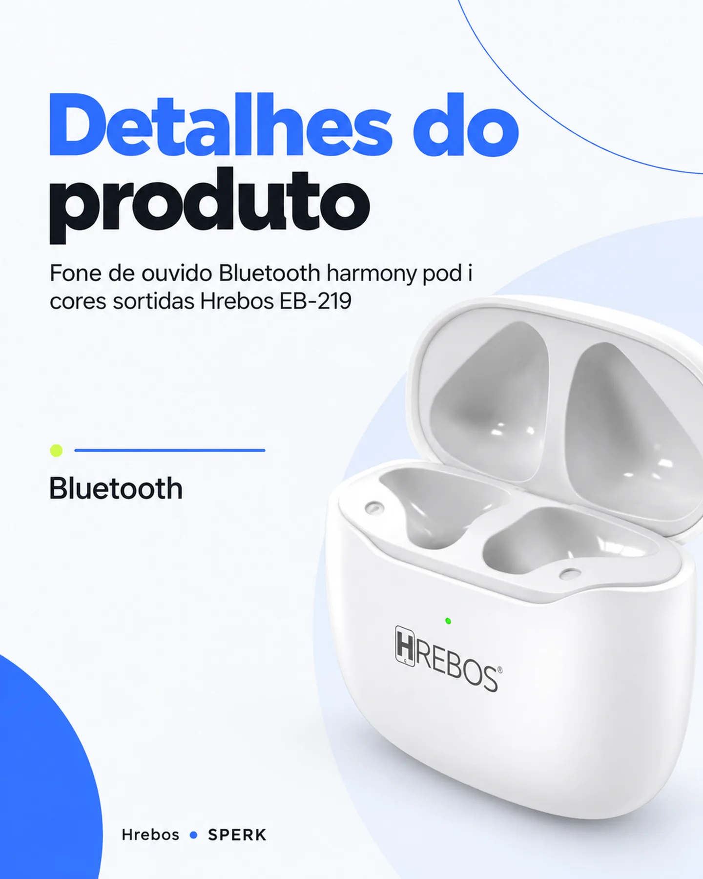 Fone de ouvido Bluetooth harmony pod i cores sortidas Hrebos EB-219 — painel 4
