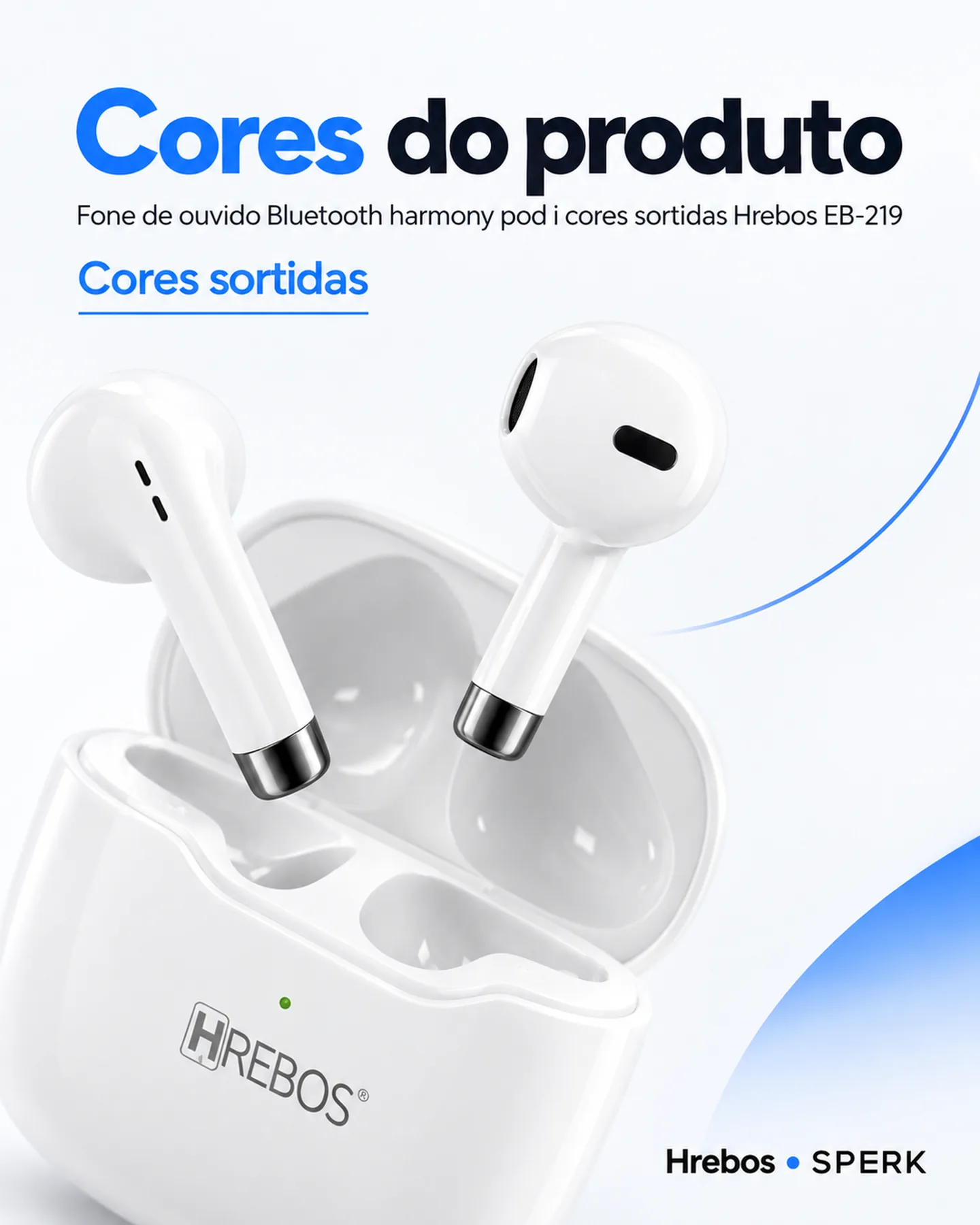 Fone de ouvido Bluetooth harmony pod i cores sortidas Hrebos EB-219 — painel 5