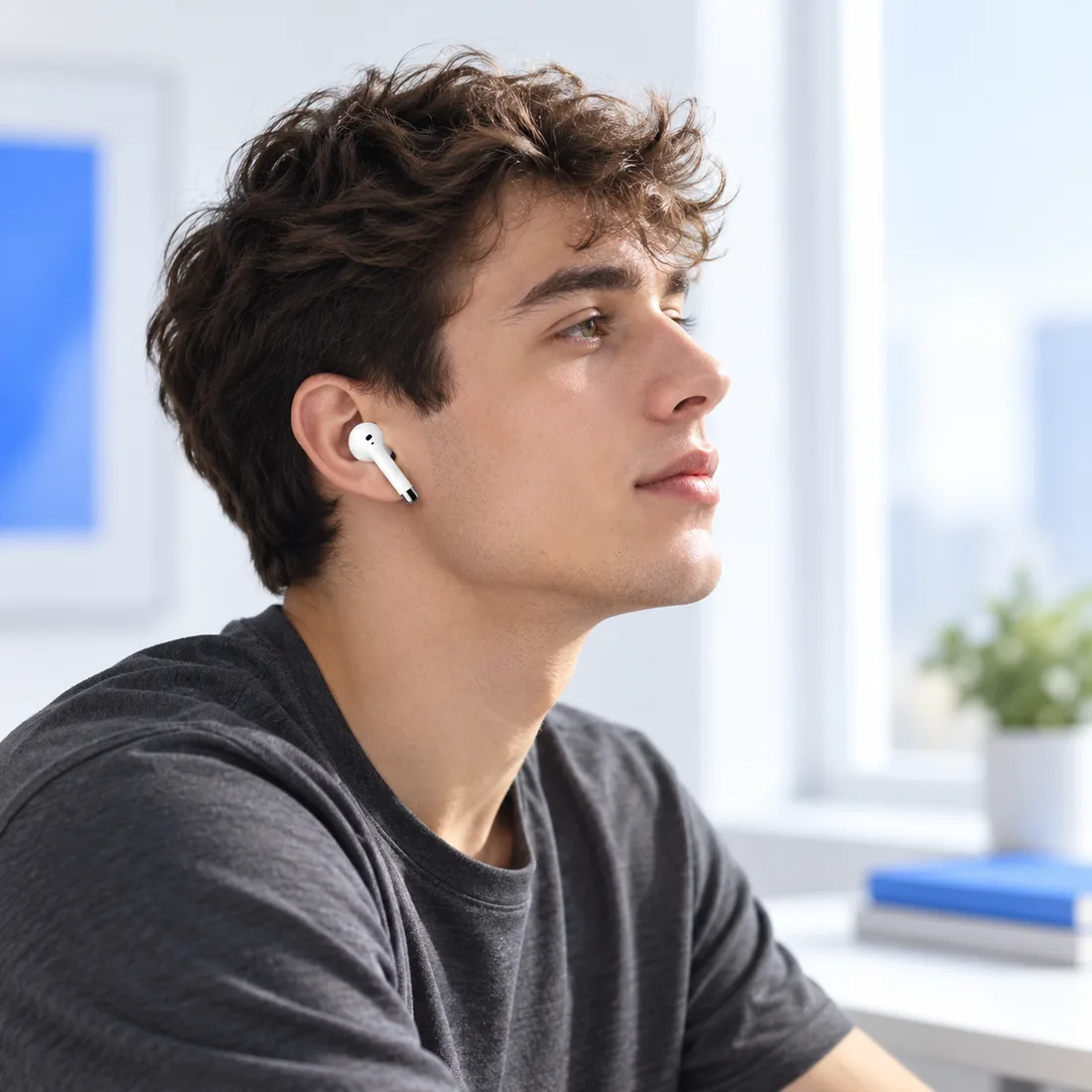 Fone de ouvido Bluetooth harmony pod i cores sortidas Hrebos EB-219 — uso