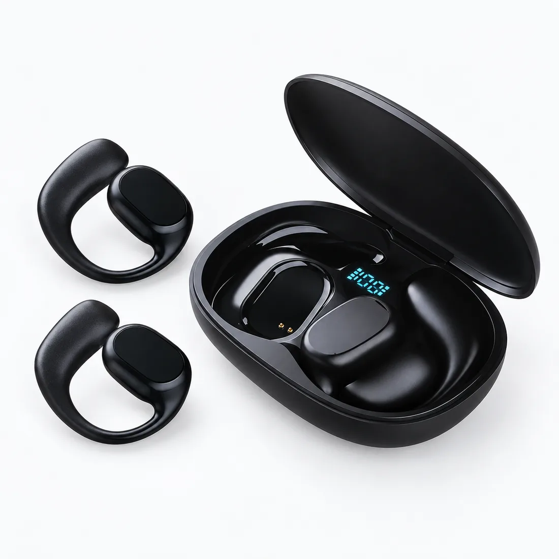 Fone de ouvido Bluetooth sem fio gancho com estojo a'Gold FN-BT8