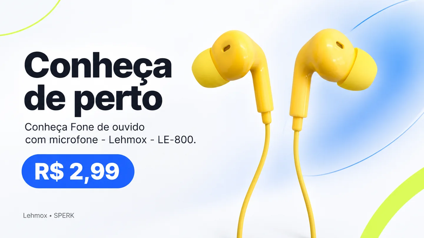Fone de ouvido com microfone - Lehmox - LE-800 — heroi descricao