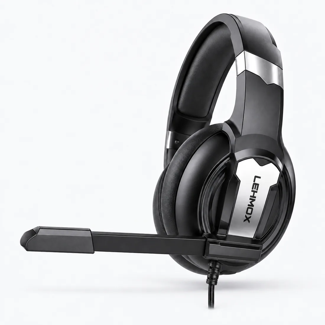 Fone de ouvido headset gamer P3 cabo de 2m LEY-2248 Lehmox — verso lateral