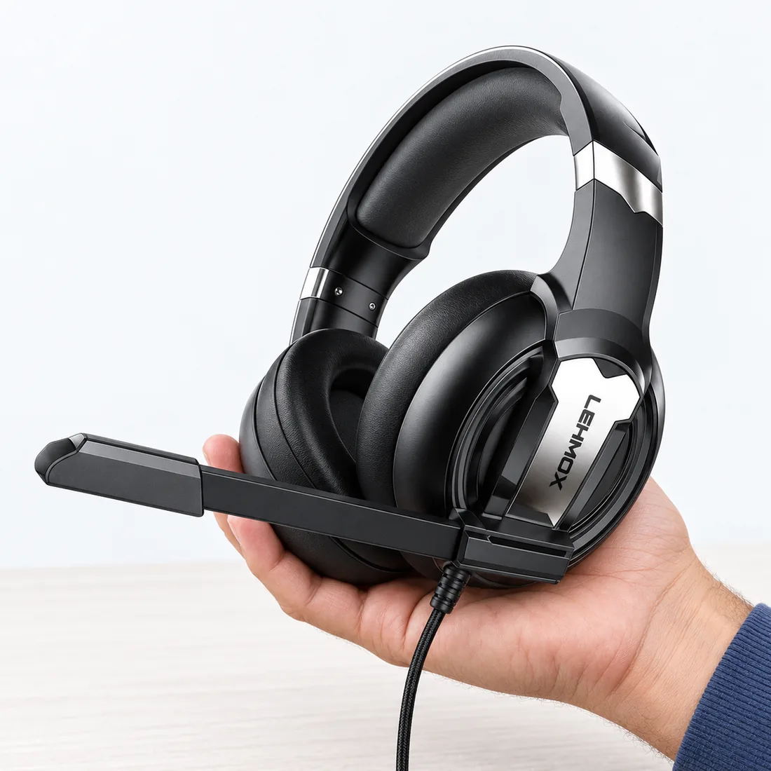 Fone de ouvido headset gamer P3 cabo de 2m LEY-2248 Lehmox — escala