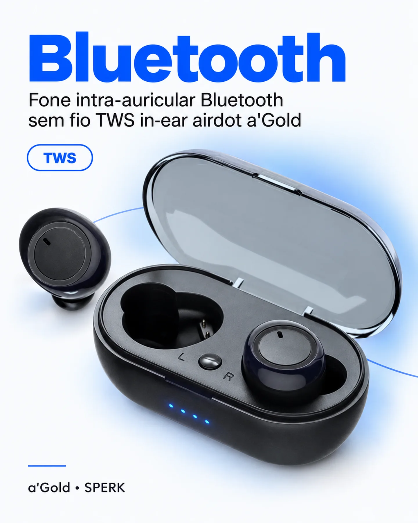 Fone intra-auricular Bluetooth sem fio TWS in-ear airdot a'Gold — painel 2