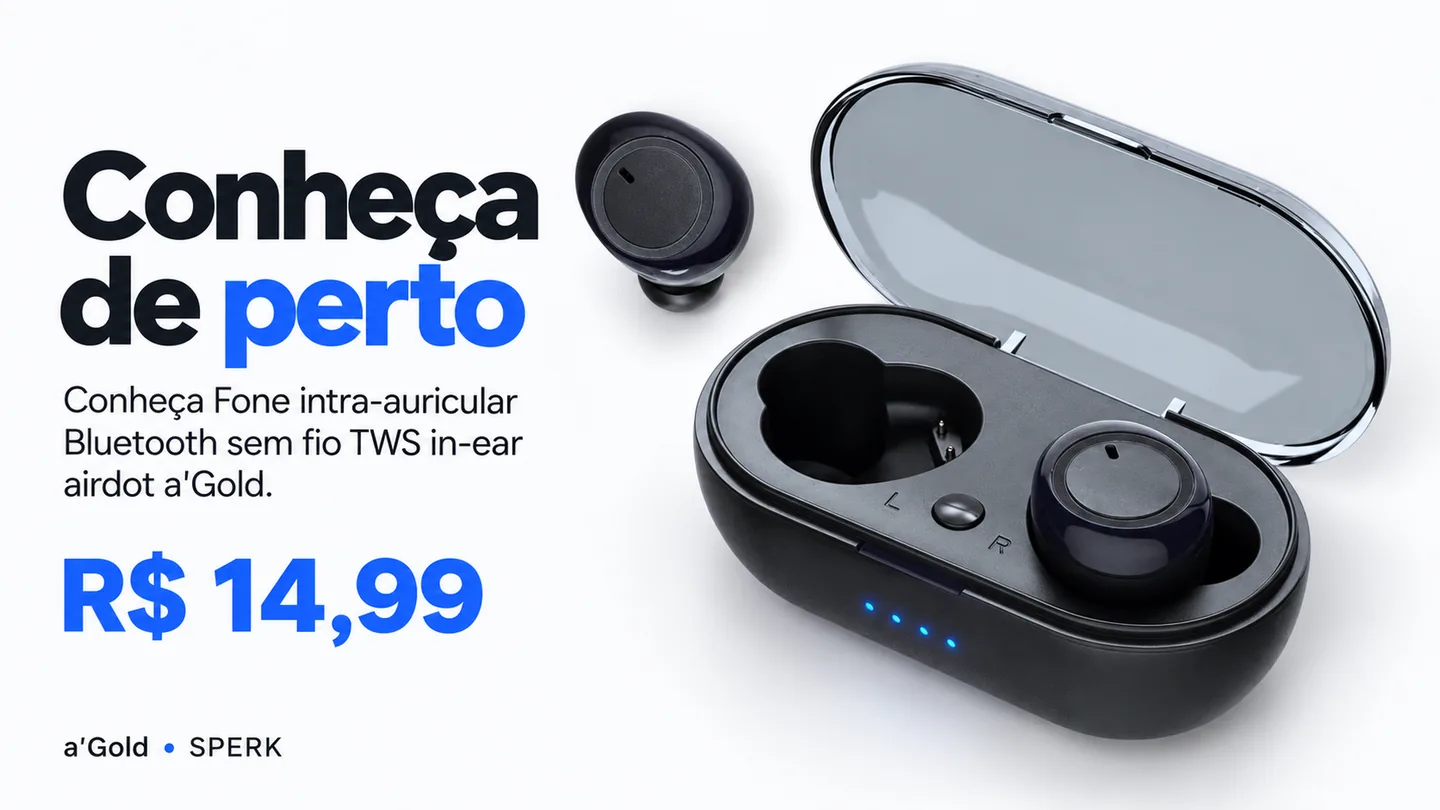 Fone intra-auricular Bluetooth sem fio TWS in-ear airdot a'Gold — heroi descricao