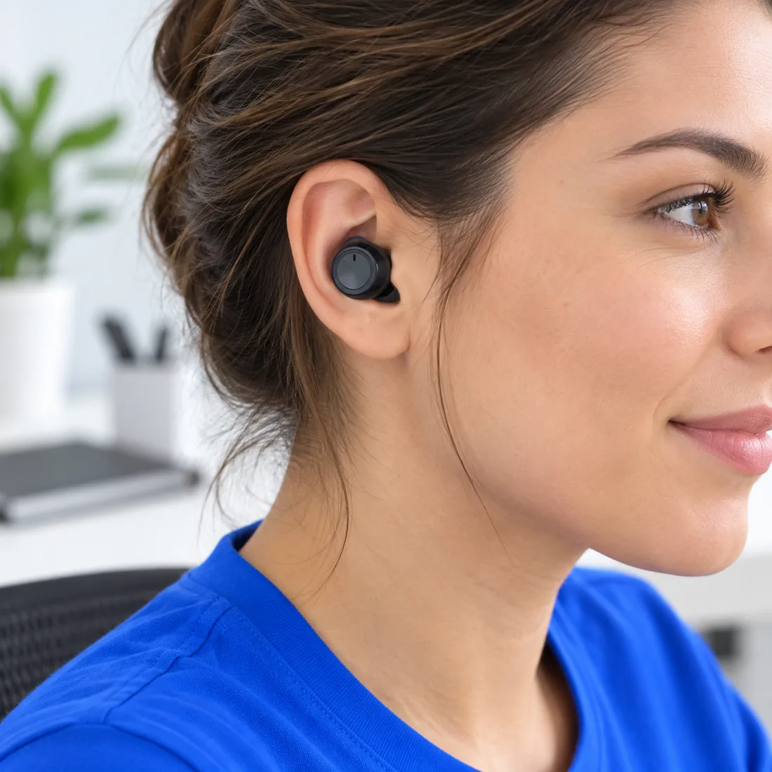 Fone intra-auricular Bluetooth sem fio TWS in-ear airdot a'Gold — uso