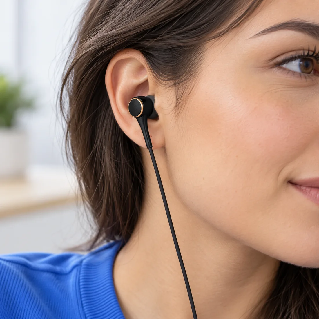 Fone de ouvido intra-auricular com microfone malha - a'Gold - FN-A25 — uso