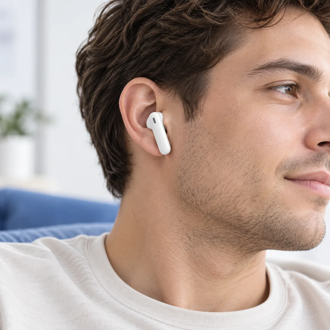 Fone Bluetooth sem fio earbuds clearpods Hrebos EB-300 — uso