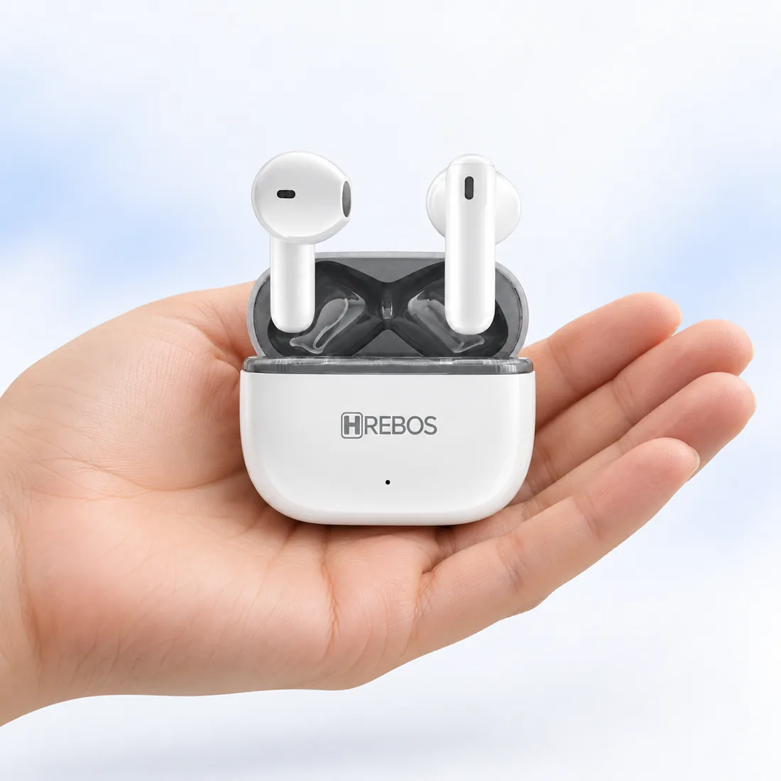 Fone Bluetooth sem fio earbuds clearpods Hrebos EB-300 — escala