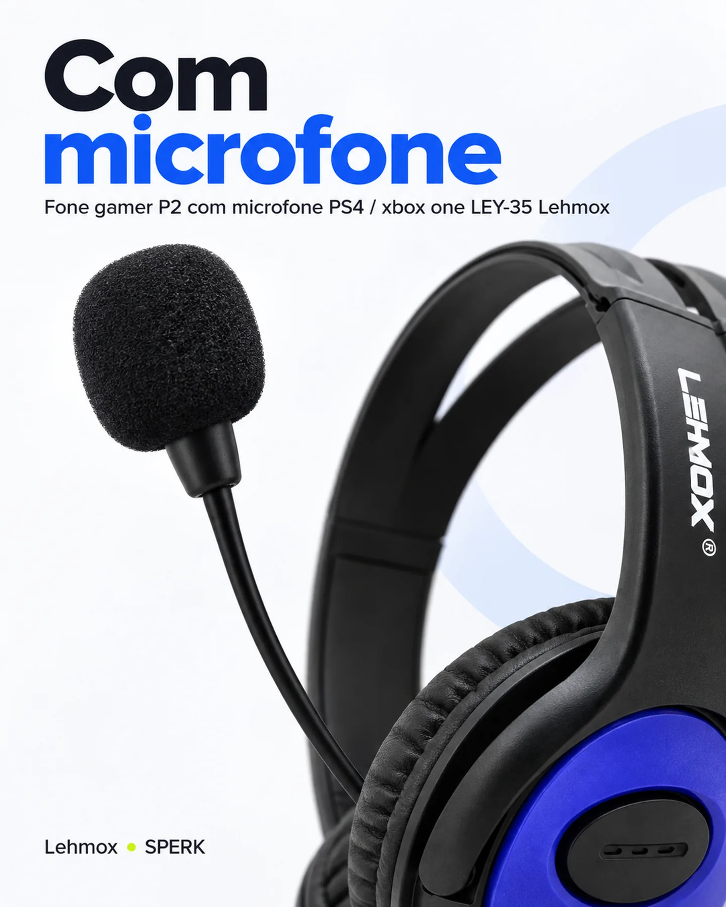 Fone gamer P2 com microfone PS4 / xbox one LEY-35 Lehmox — painel 3