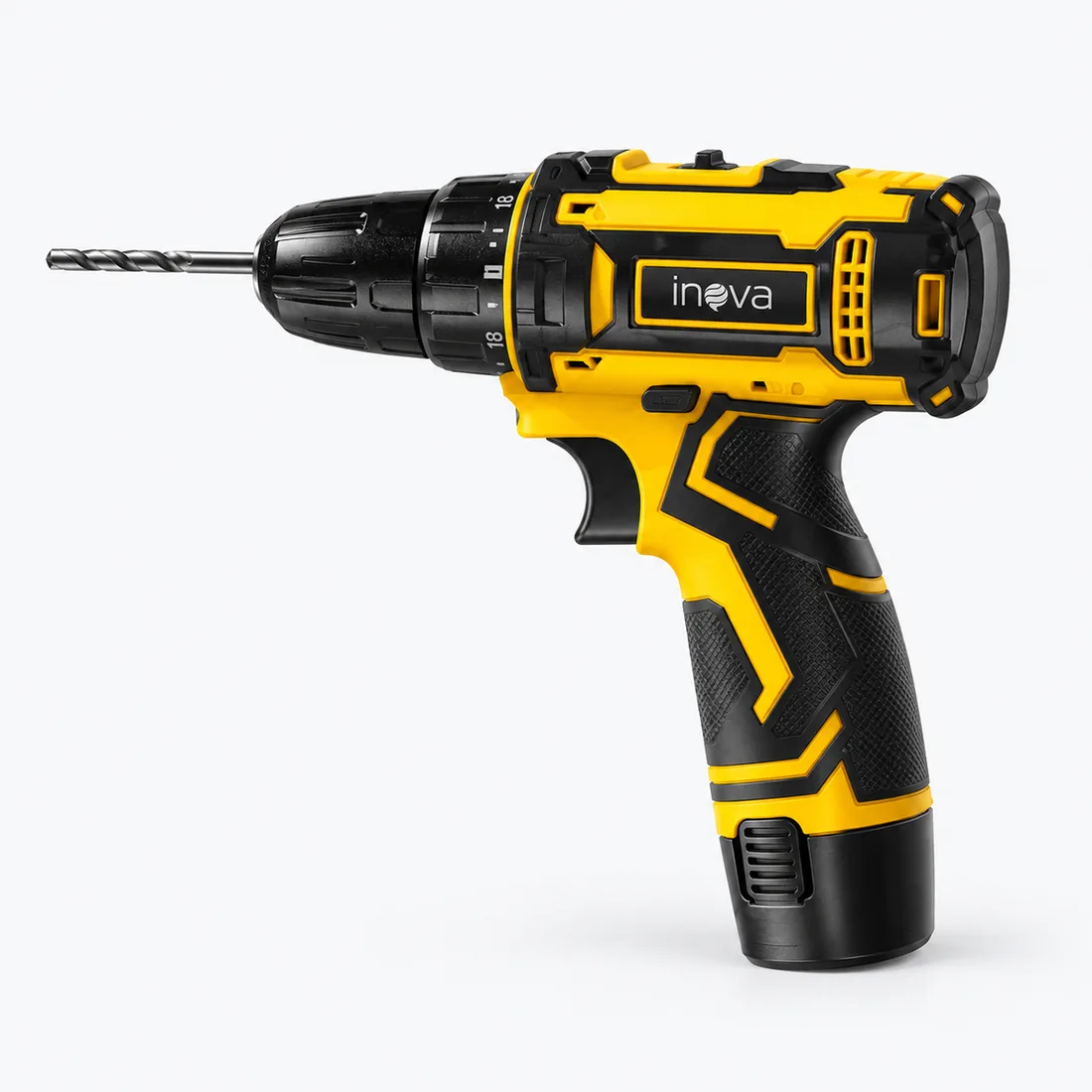 Furadeira de lítio escovada 12V Inova SCR12912 — verso lateral