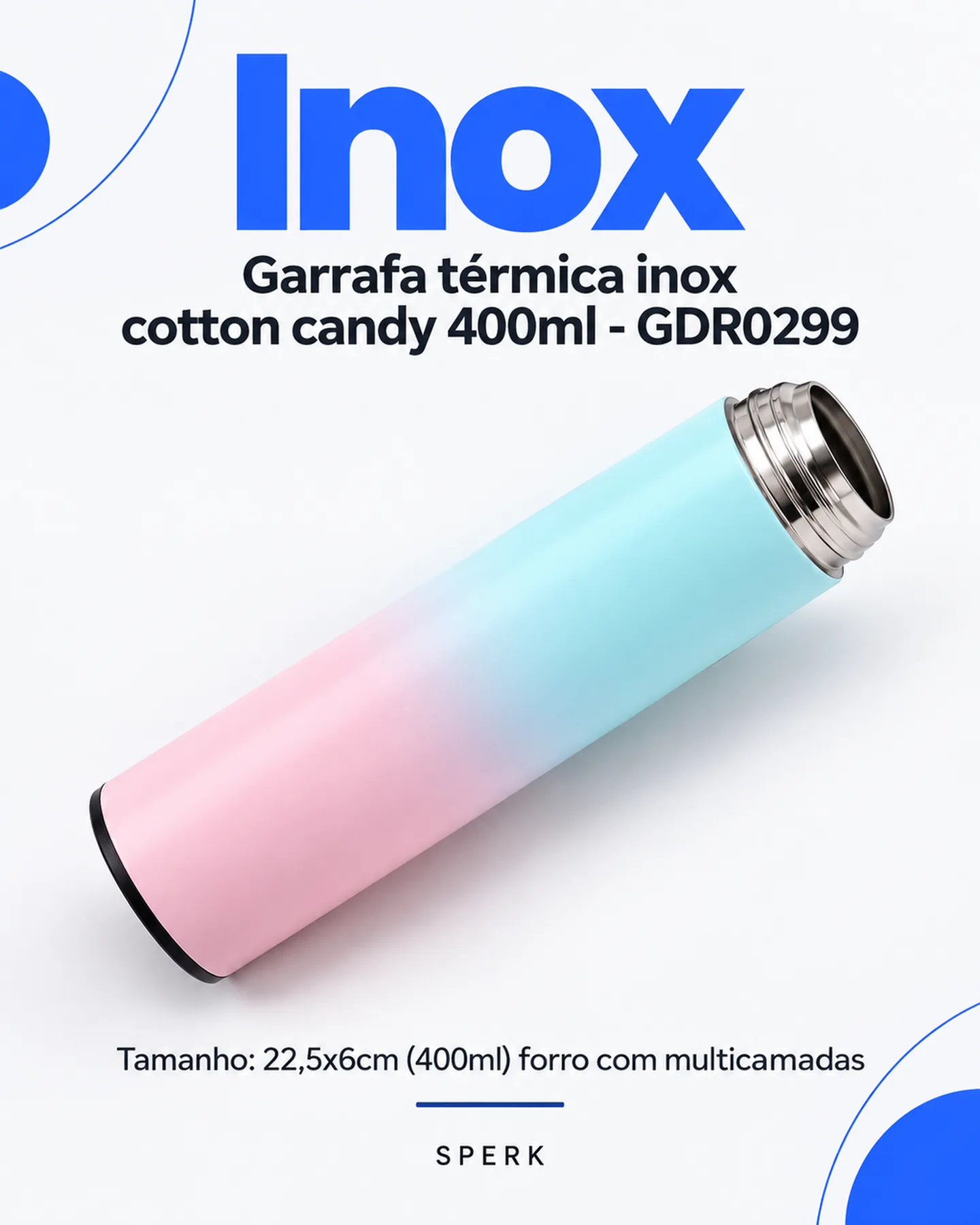 Garrafa térmica inox cotton candy 400ml - GDR0299 — painel 3