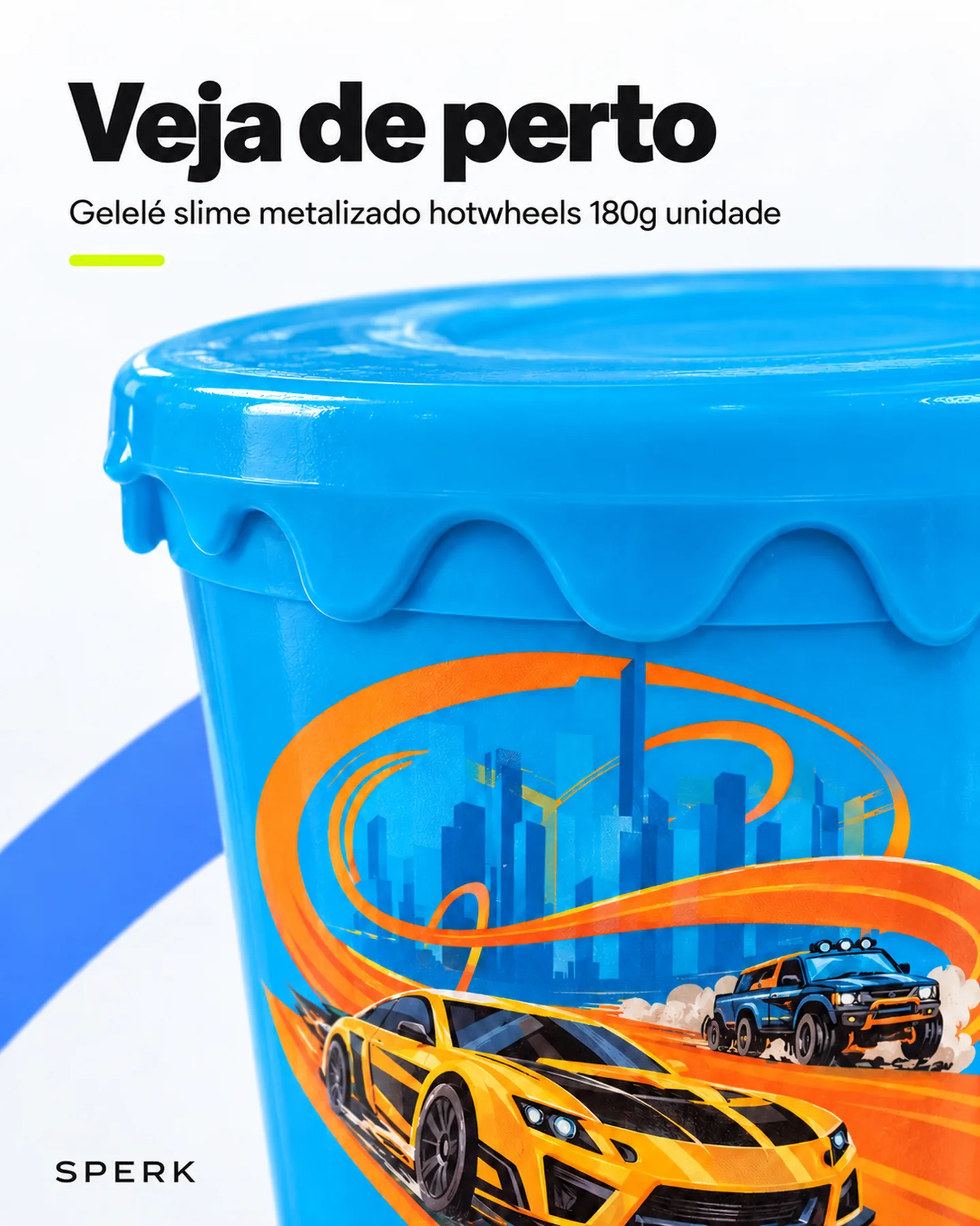 Gelelé slime metalizado hotwheels 180g unidade — painel 3