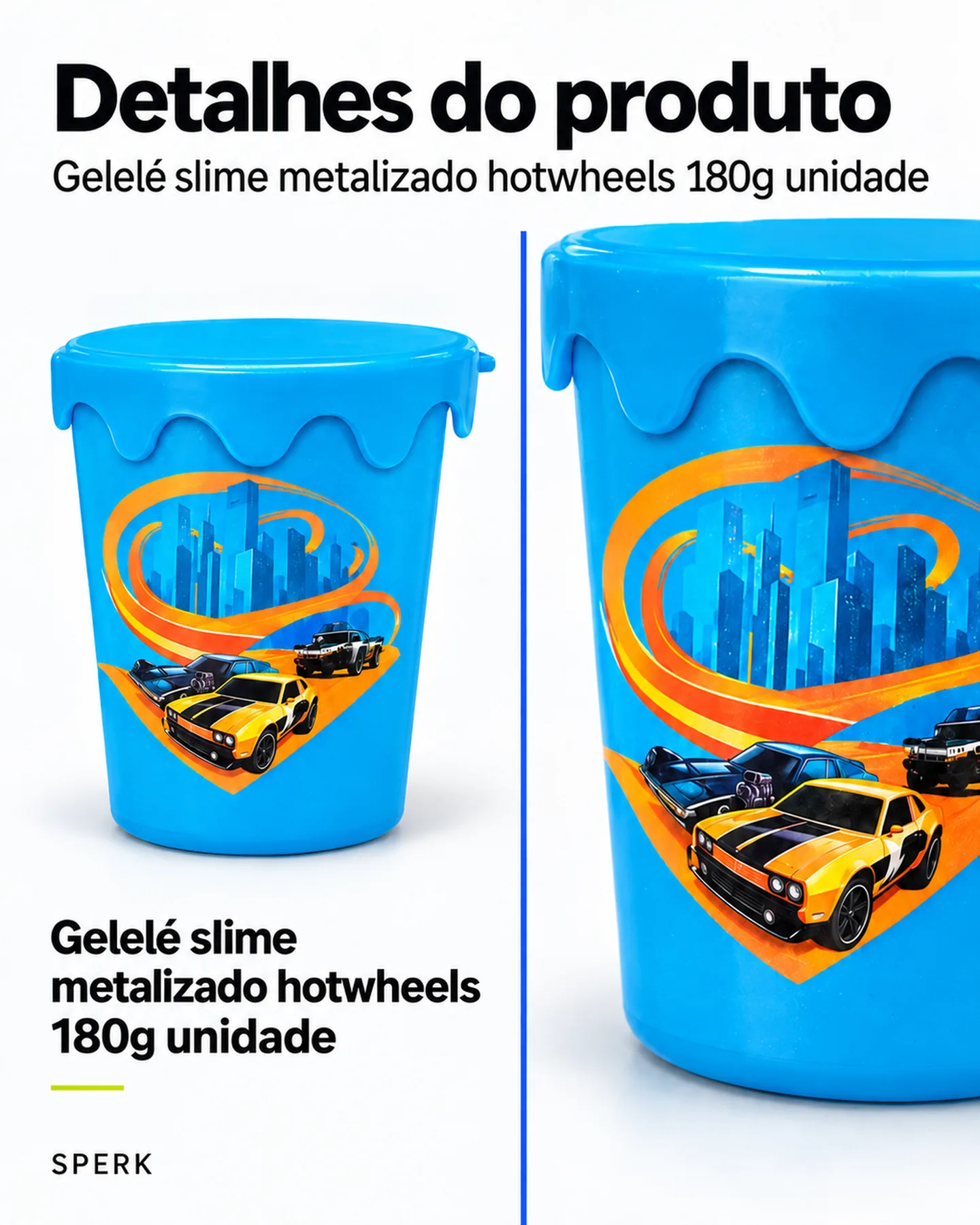 Gelelé slime metalizado hotwheels 180g unidade — painel 4