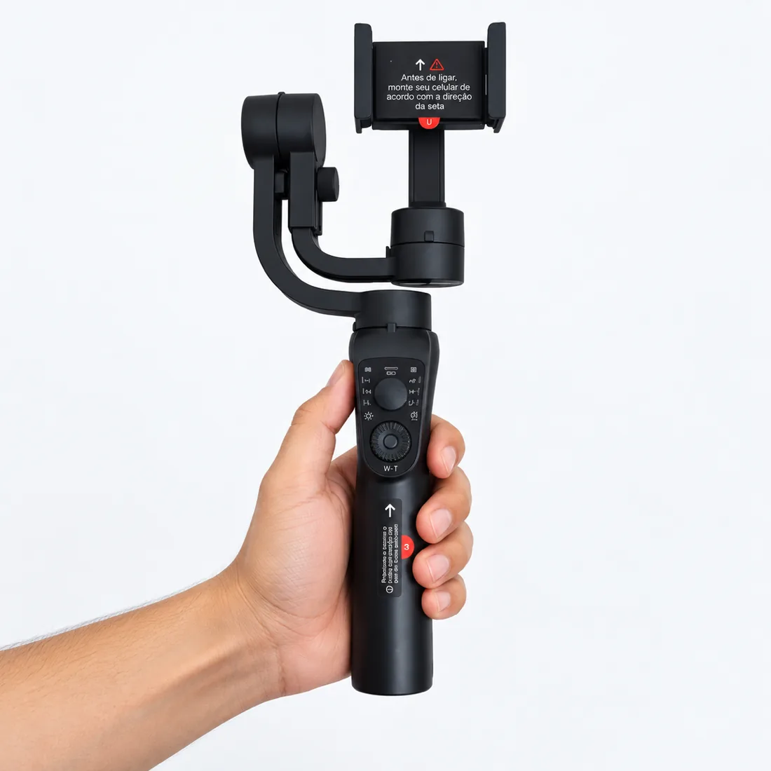 Gimbal estabilizador de celular 3 eixos SLF-10B a'Gold pro — escala