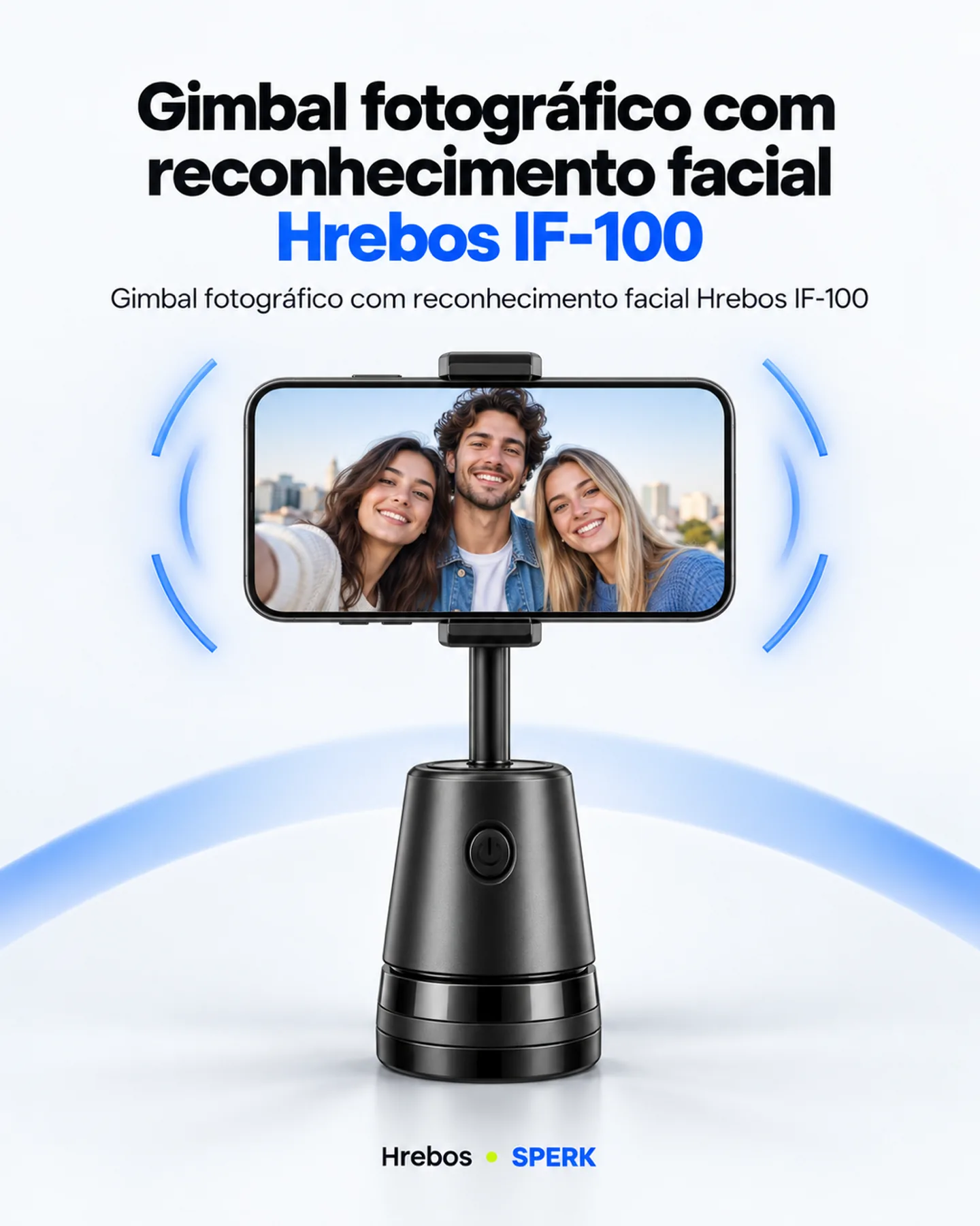 Gimbal fotográfico com reconhecimento facial Hrebos IF-100 — painel 2