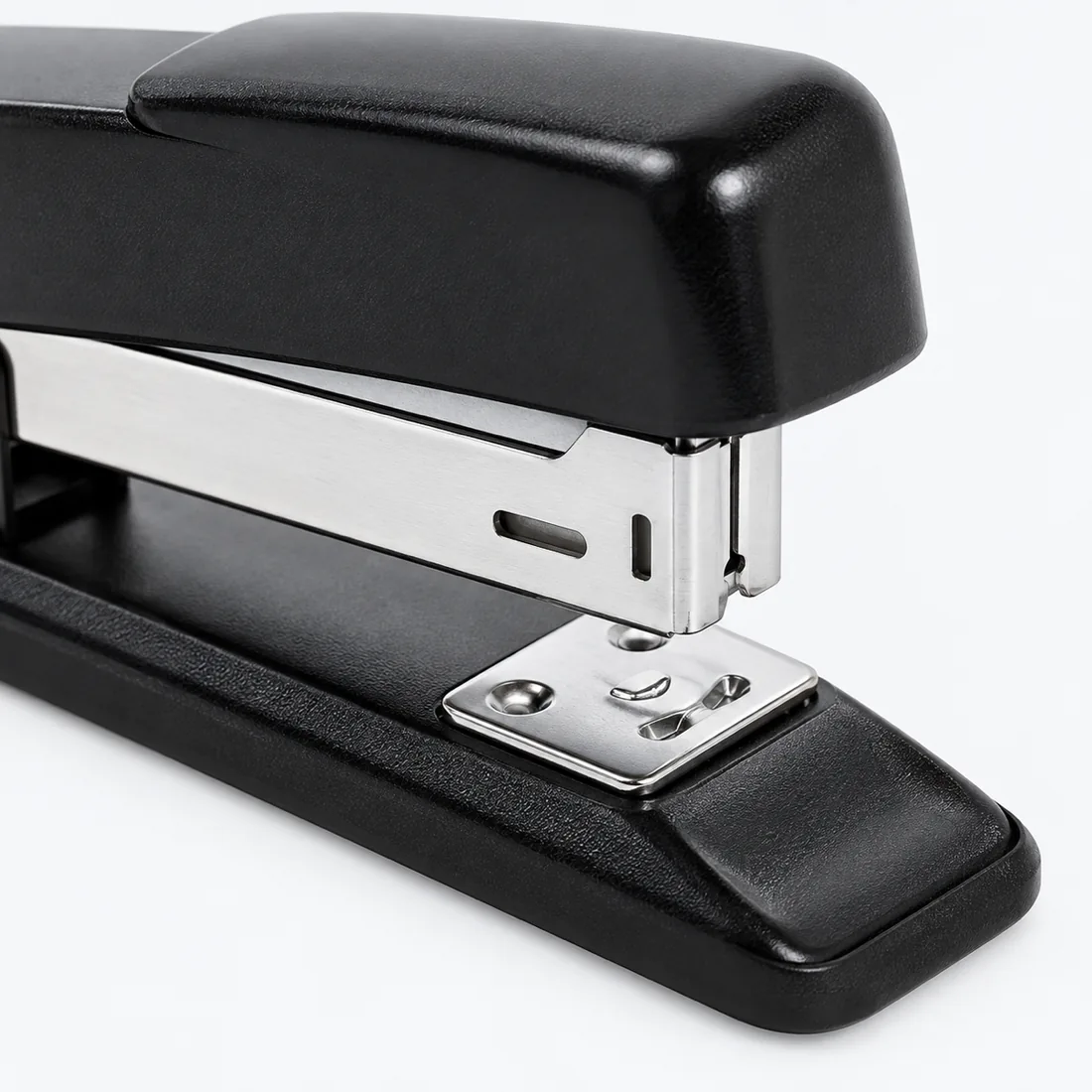 Grampeador de metal mini para 20 fls base 11,5cm BRW GP1000 — detalhe