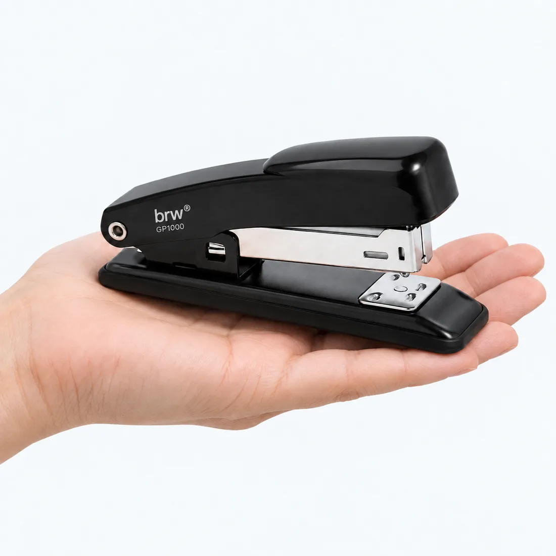 Grampeador de metal mini para 20 fls base 11,5cm BRW GP1000 — escala