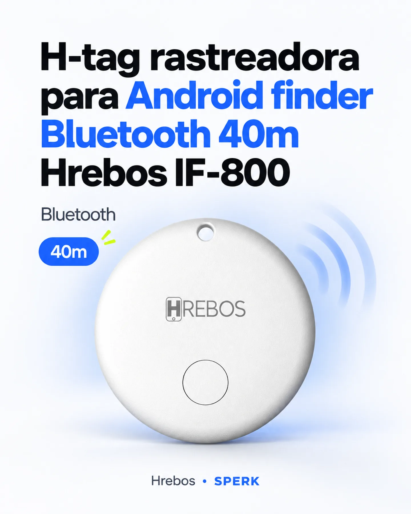 H-tag rastreadora para Android finder Bluetooth 40m Hrebos IF-800 — painel 1