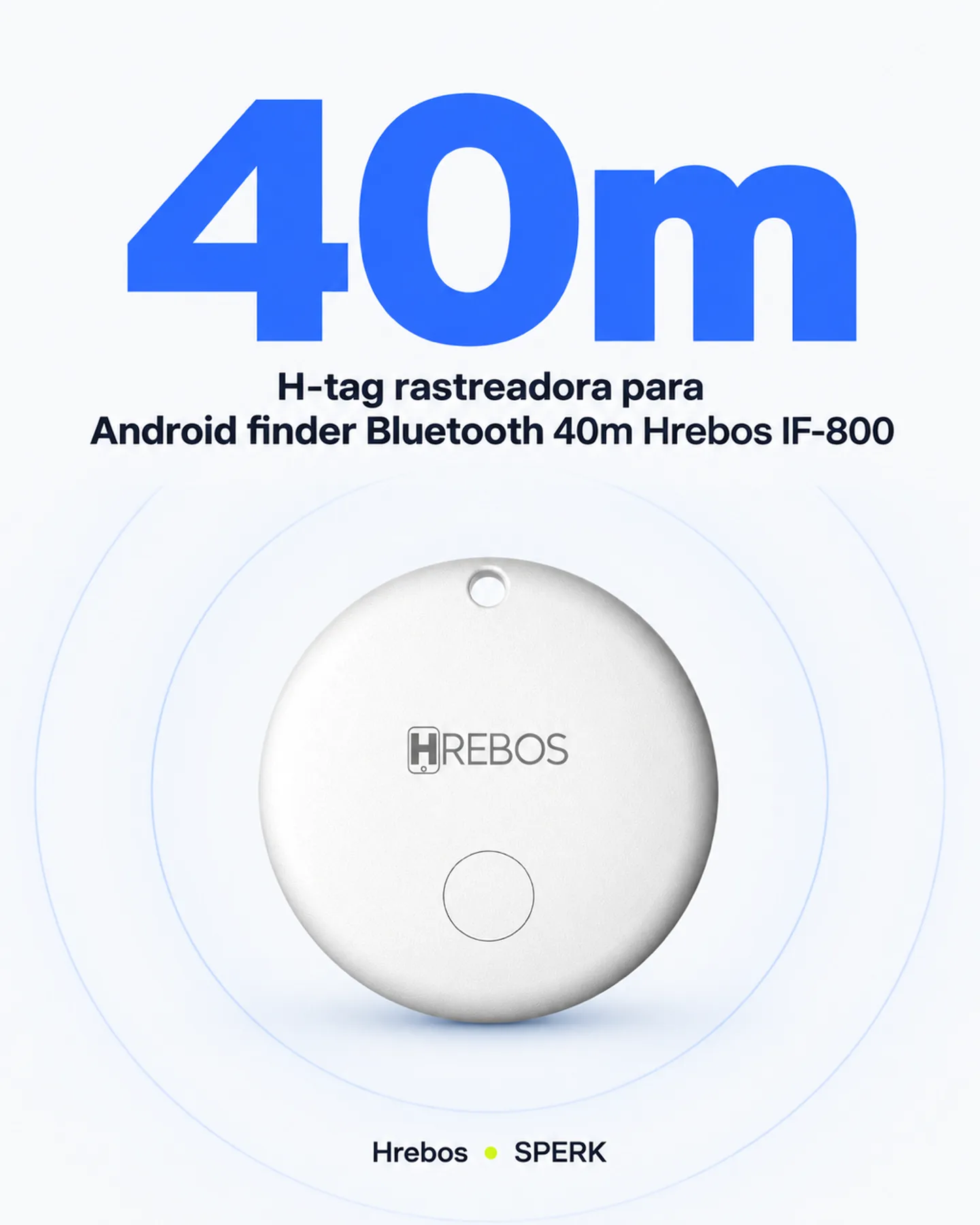 H-tag rastreadora para Android finder Bluetooth 40m Hrebos IF-800 — painel 3