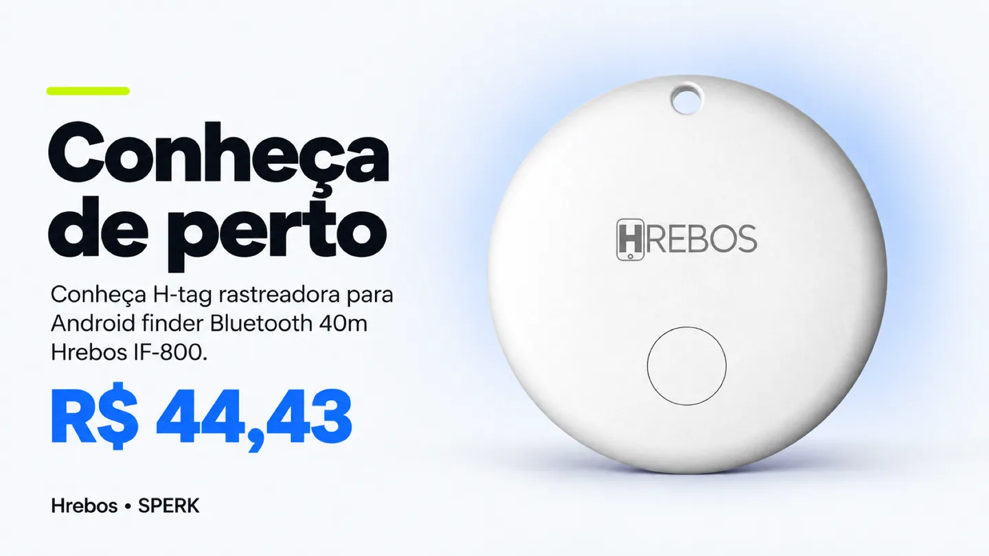 H-tag rastreadora para Android finder Bluetooth 40m Hrebos IF-800 — heroi descricao