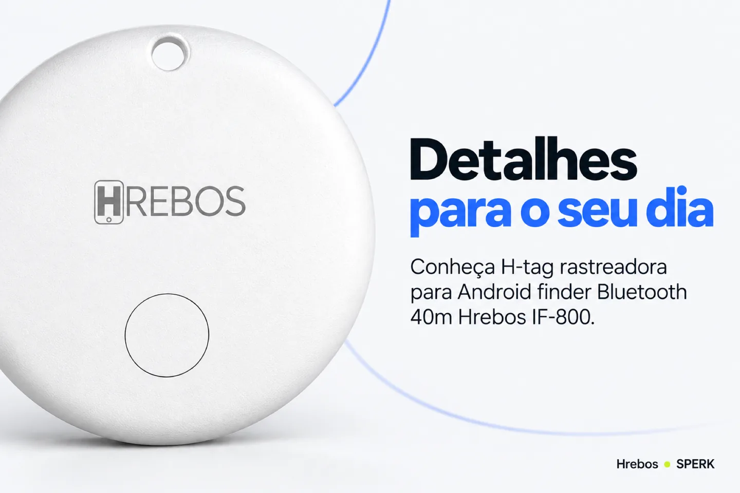 H-tag rastreadora para Android finder Bluetooth 40m Hrebos IF-800 — diferencial uso