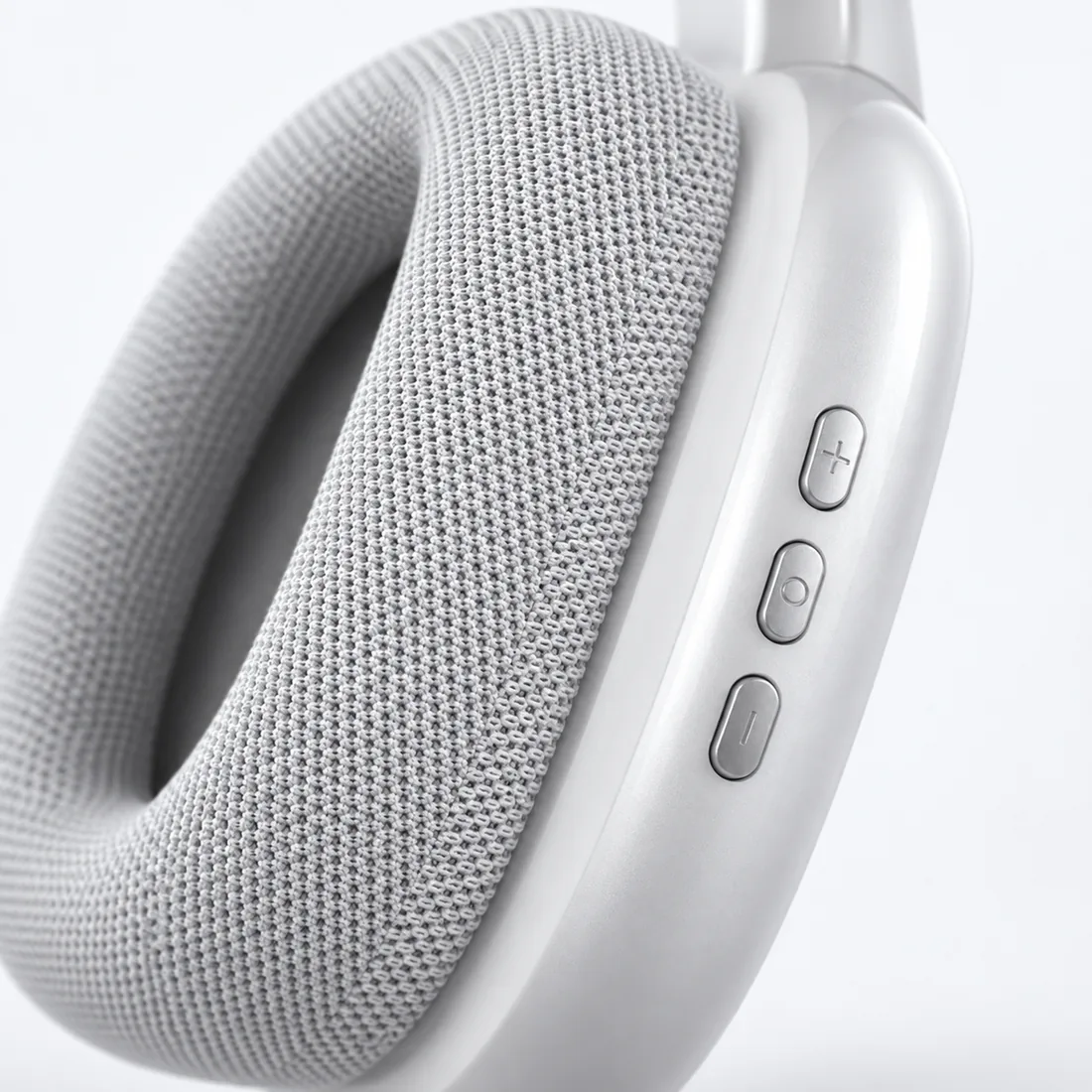 Headphone fluffy Bluetooth preto ou branco HP-047 Hrebos — detalhe
