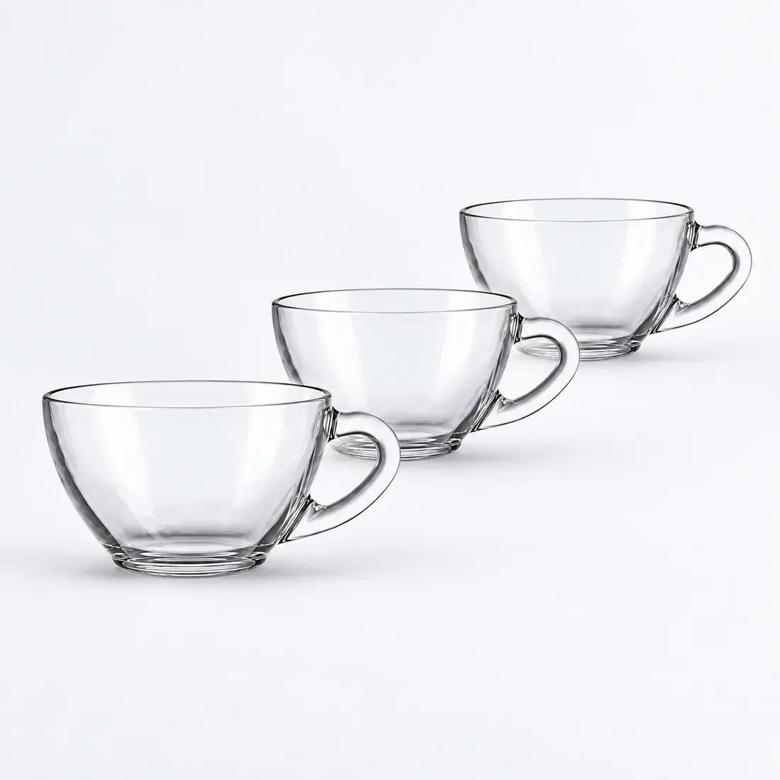 Jogo de canecas safira 3pçs 230ml Original Glass GL7349 — verso lateral