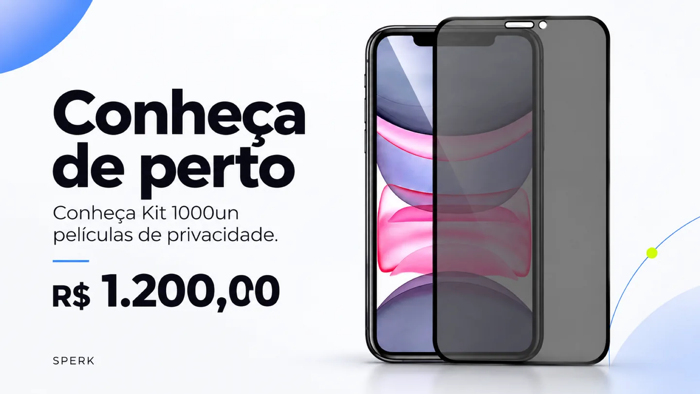 Kit 1000un películas de privacidade — heroi descricao