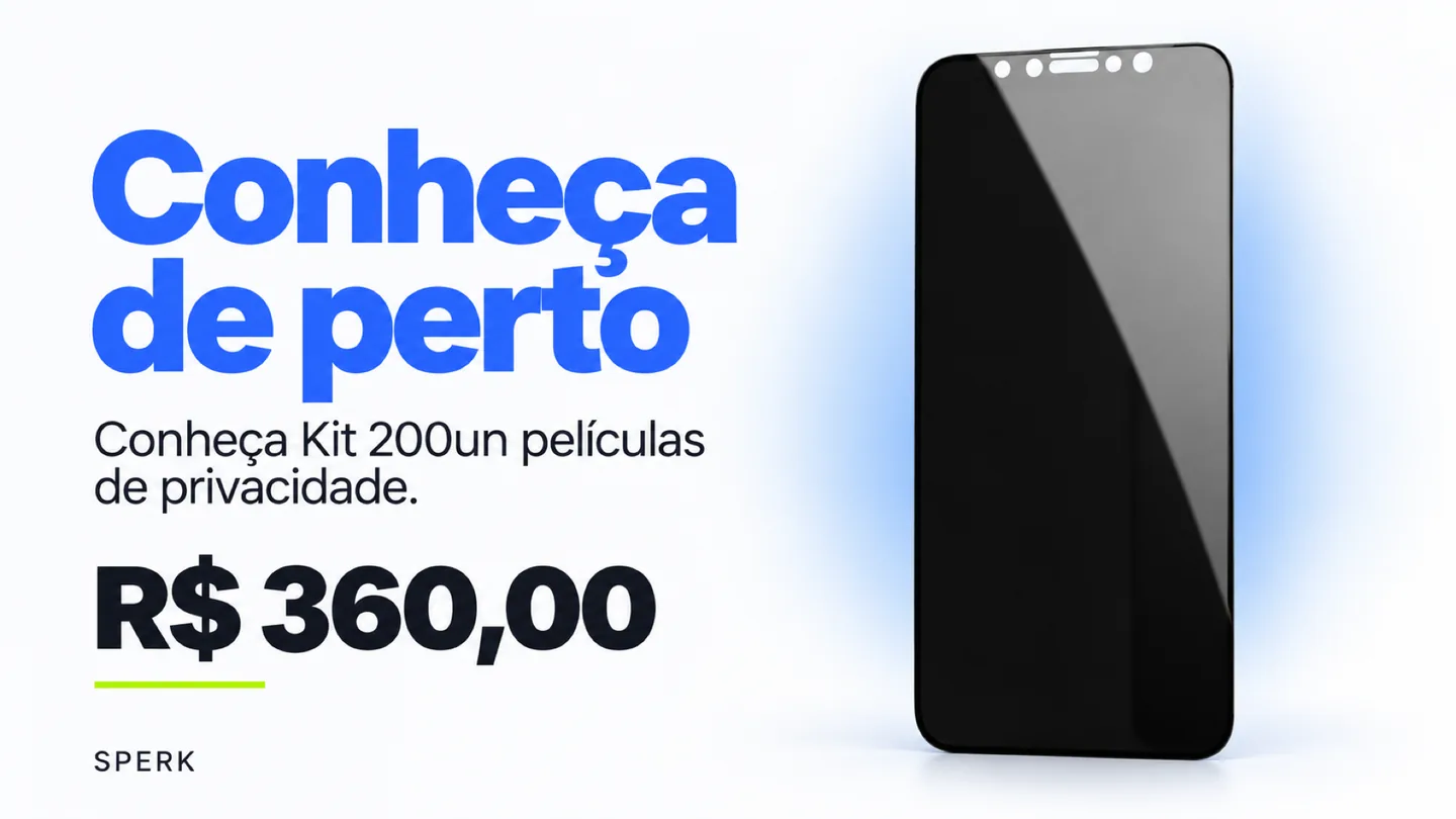 Kit 200un películas de privacidade — heroi descricao
