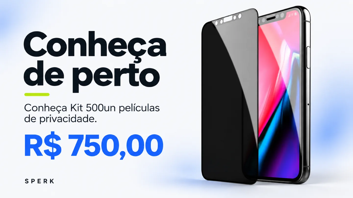 Kit 500un películas de privacidade — heroi descricao