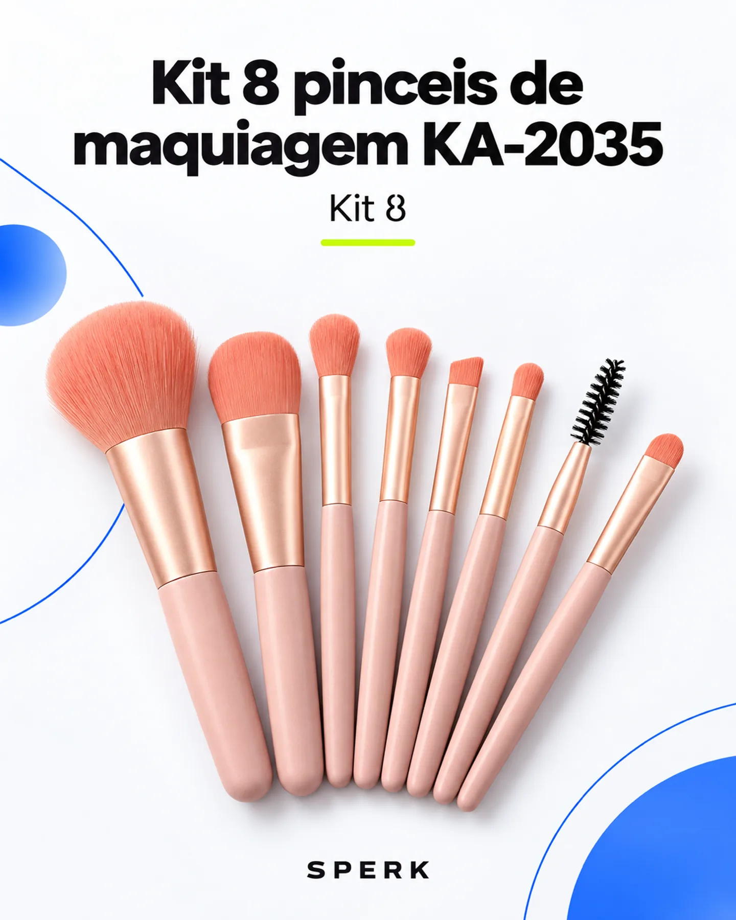 Kit 8 pinceis de maquiagem KA-2035 — painel 1