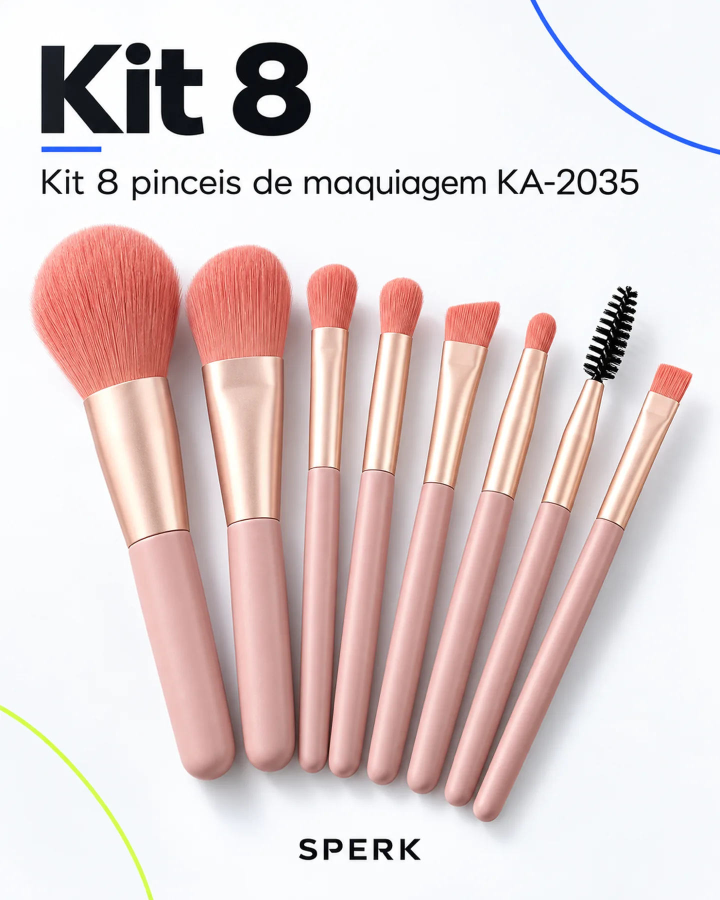 Kit 8 pinceis de maquiagem KA-2035 — painel 2