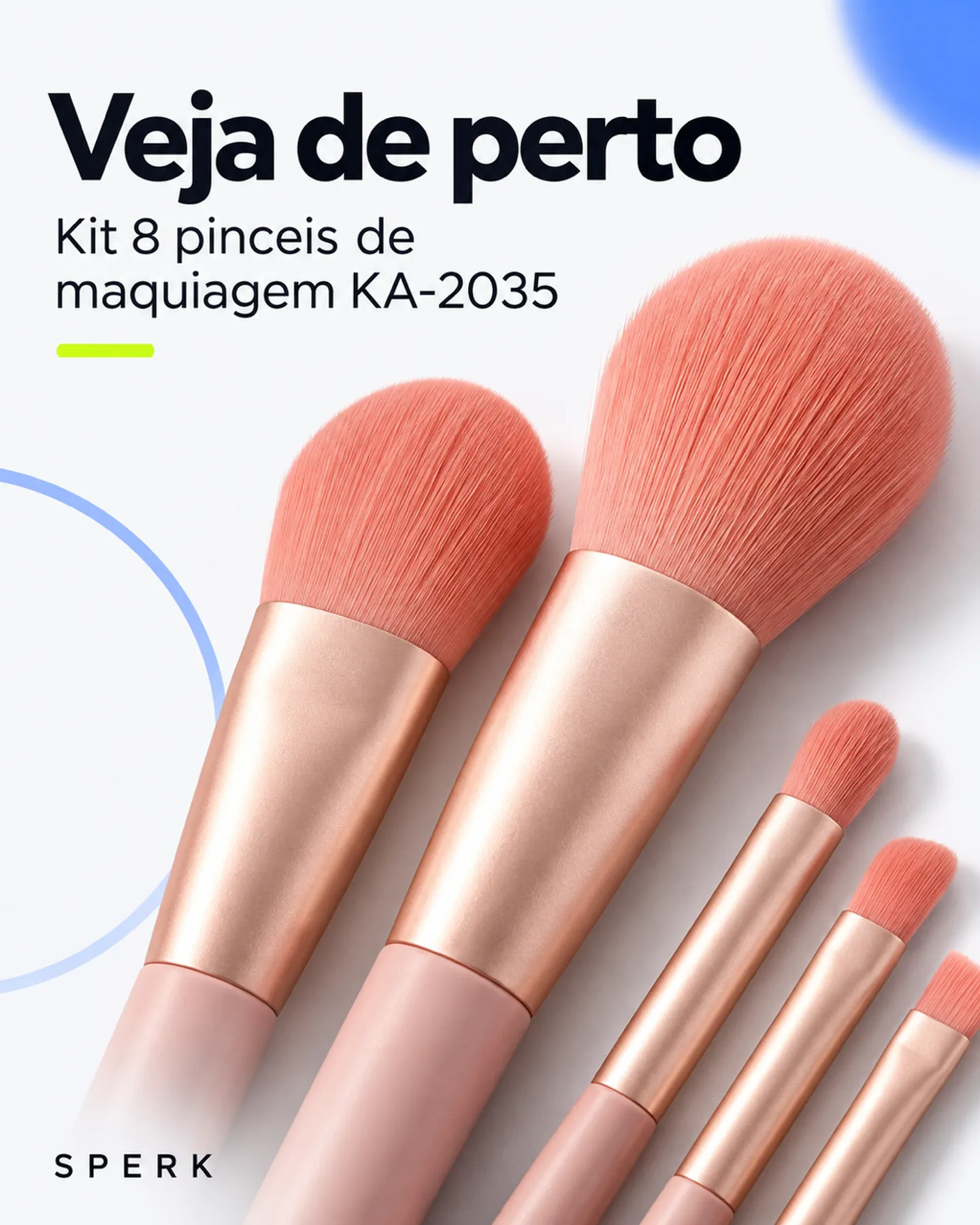 Kit 8 pinceis de maquiagem KA-2035 — painel 3