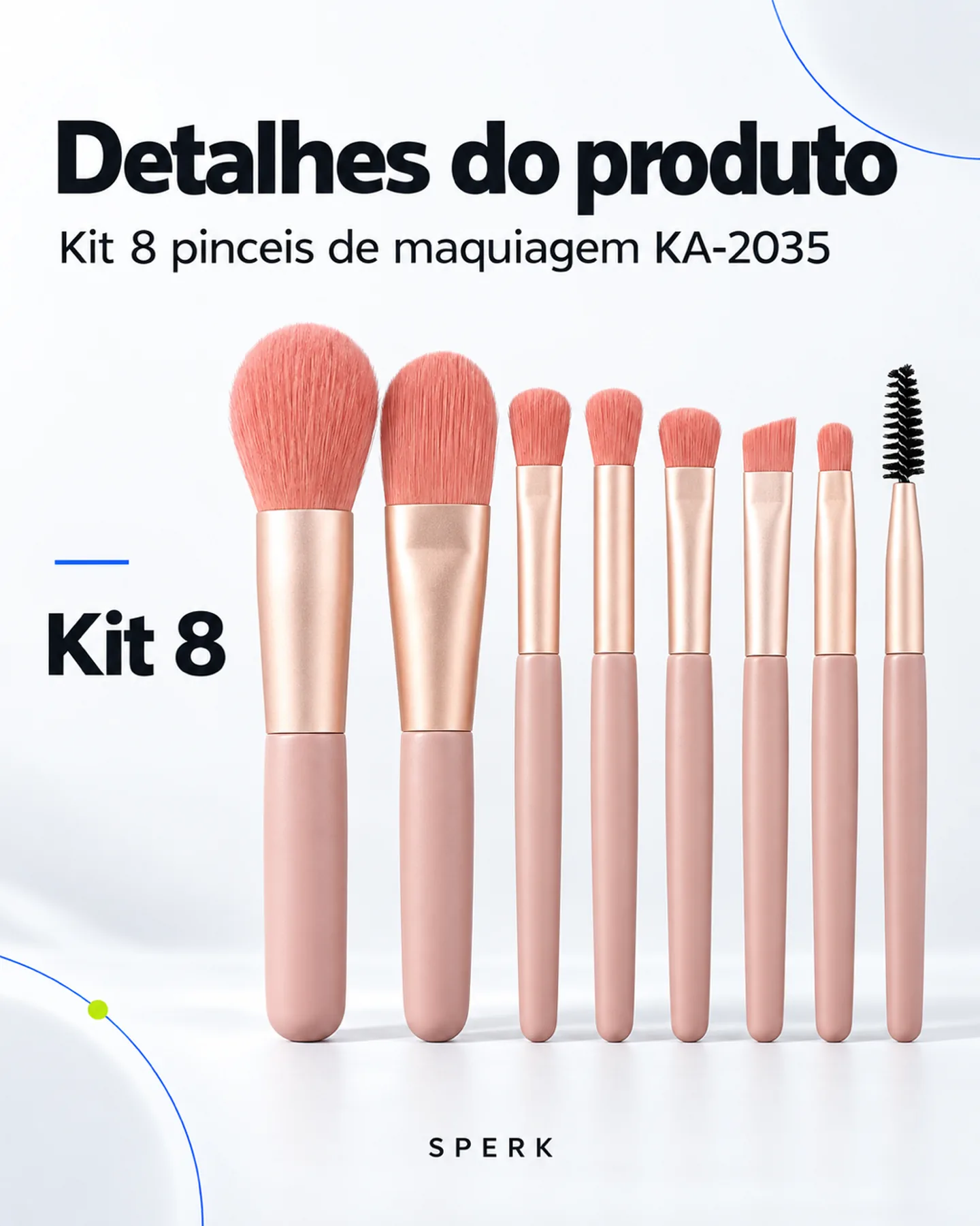 Kit 8 pinceis de maquiagem KA-2035 — painel 4
