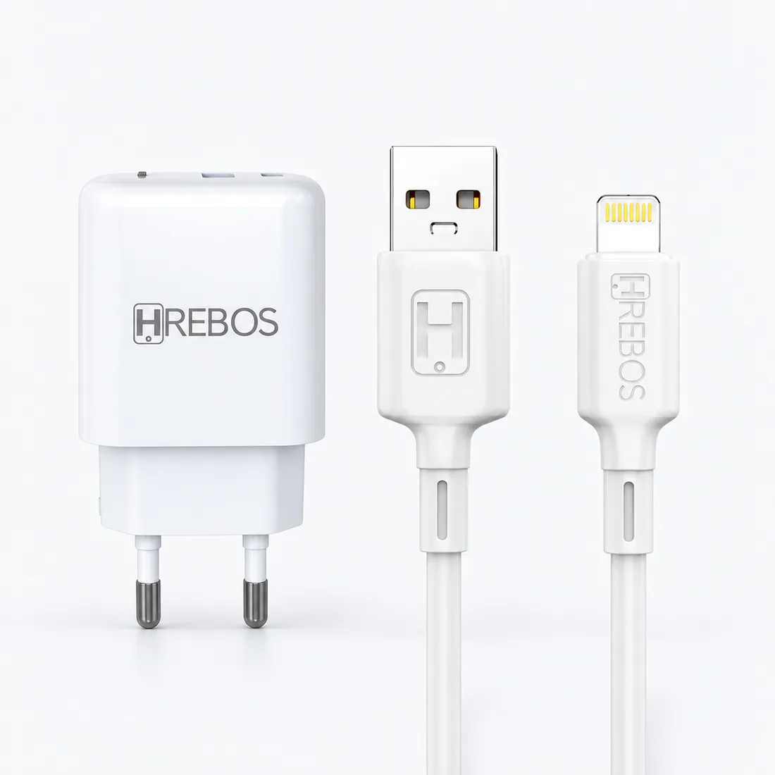 Kit carregador power turbo usual 15W com cabo USB Hrebos CRG-151I