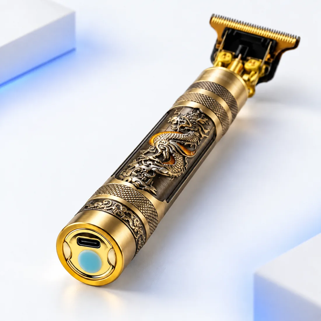 Kit com 10 maquina para barba e cabelo 3 em 1 — verso lateral
