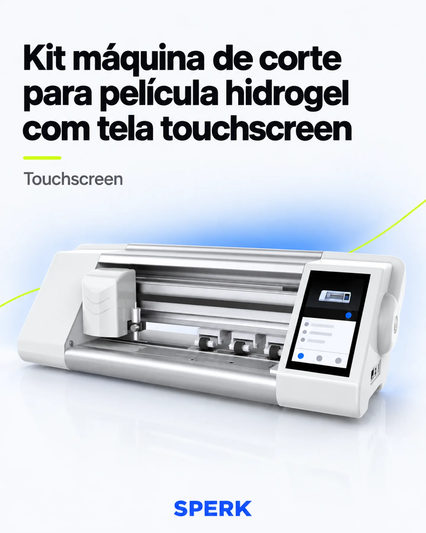 Kit máquina de corte para película hidrogel com tela touchscreen — painel 1