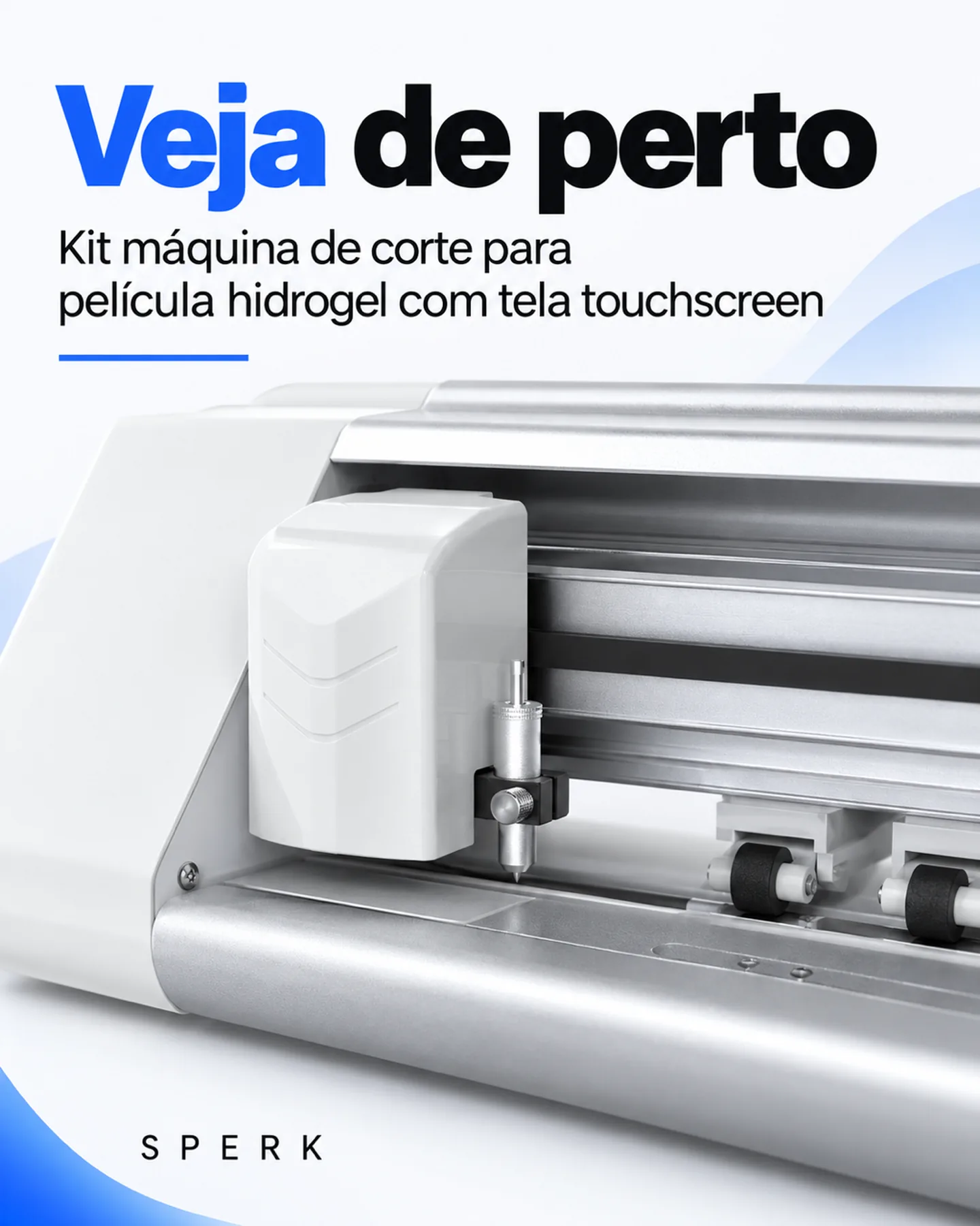 Kit máquina de corte para película hidrogel com tela touchscreen — painel 3